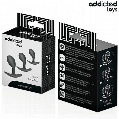 ADDICTED TOYS - SET DI 3 TAPPI ANALI MODELLO 3