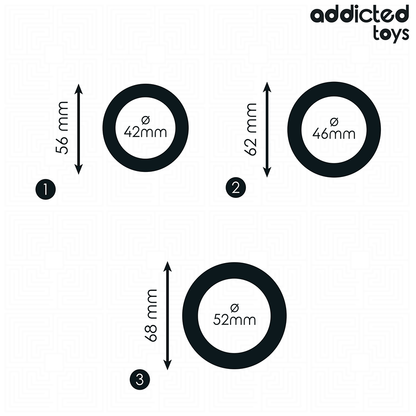 ADDICTED TOYS - SET DI ANELLI PIATTI IN SILICONE