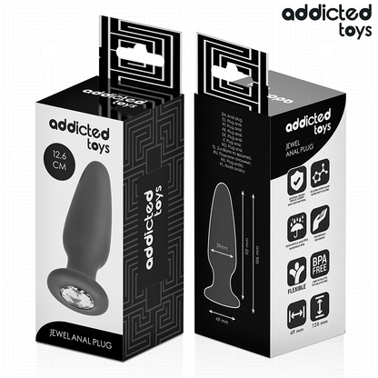 ADDICTED TOYS - PLUG ANALE CON GIOIELLO TAGLIA L 12,6 CM