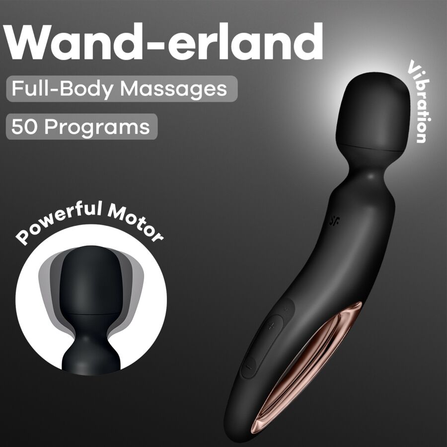 SATISFYER - WAND ERLAND MASSAGGIATORE VIBRANTE NERO