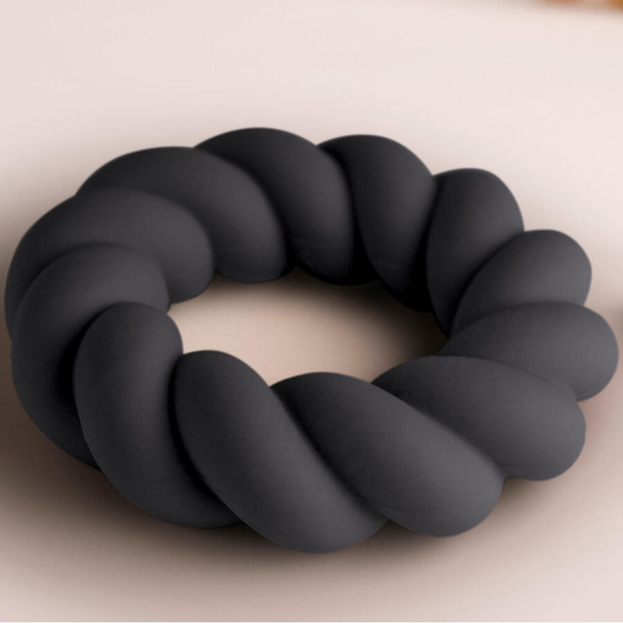 ROCKS-OFF - ANELLO MASTURBATORE TWIST IN SILICONE NERO