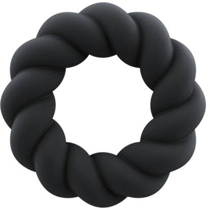 ROCKS-OFF - ANELLO MASTURBATORE TWIST IN SILICONE NERO