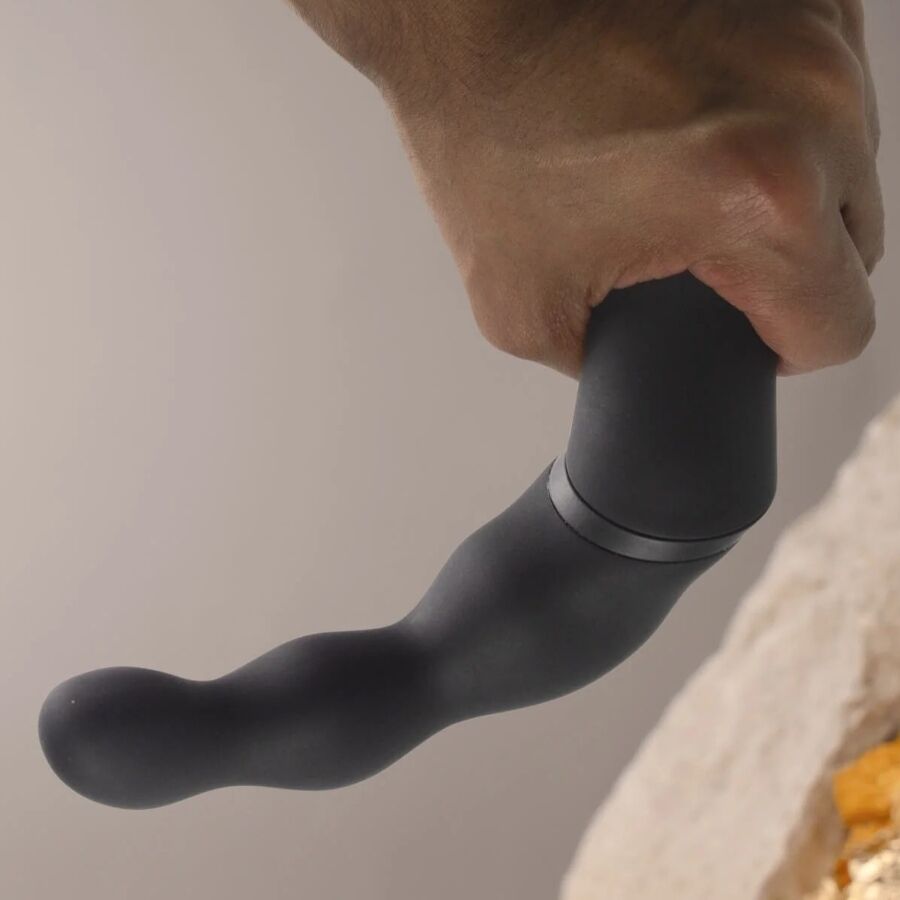 ROCKS-OFF - ADATTATORE NERO PER VIBRATORE PROSTATICO E ANALE
