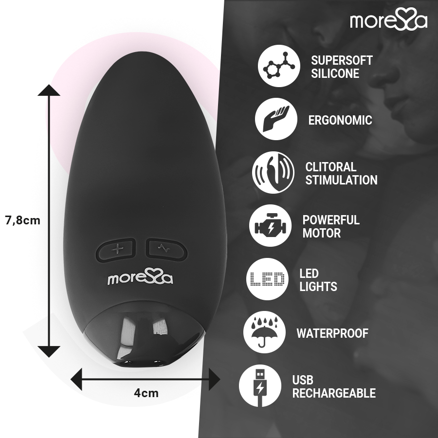 MORESSA - VIBRATORE BLOSSOM NERO