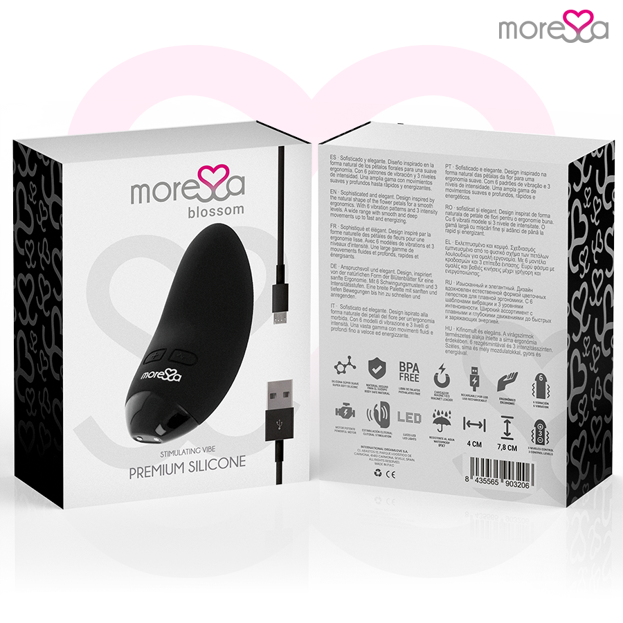 MORESSA - VIBRATORE BLOSSOM NERO
