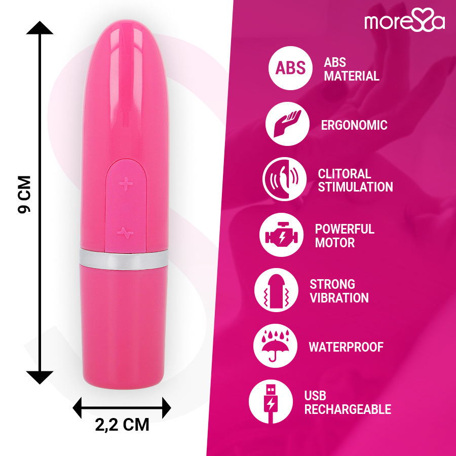 MORESSA - IVY VIBRATORE STIMOLATORE DA VIAGGIO ROSA