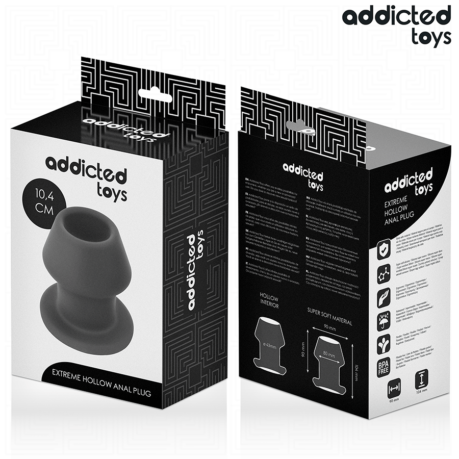 ADDICTED TOYS - EXTREME HOLLOW ANAL PLUG TAGLIA L 10,4 CM