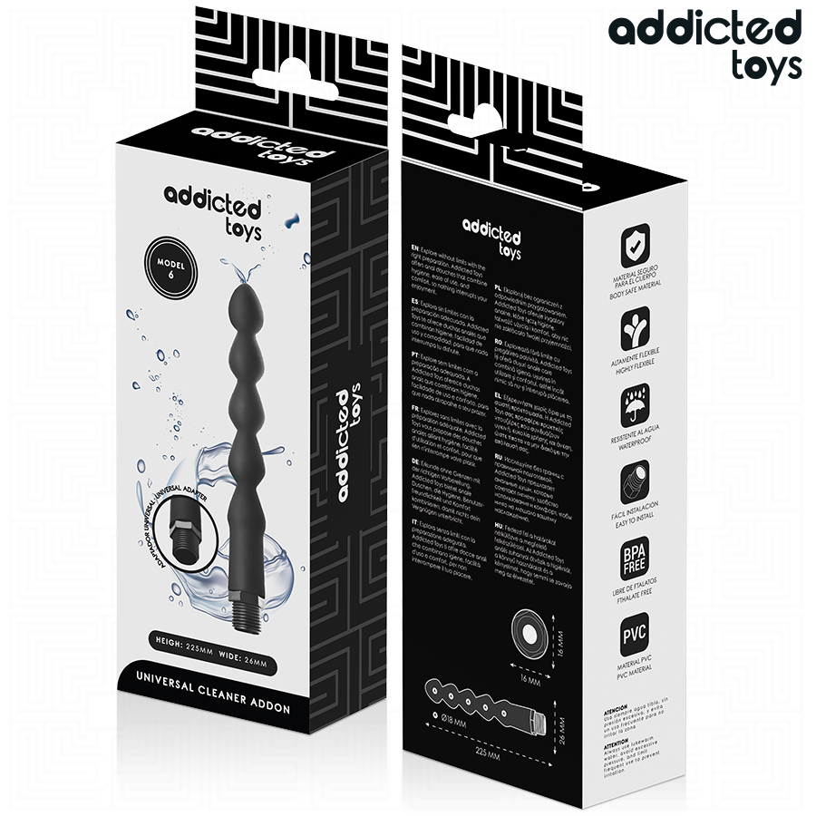 ADDICTED TOYS - PULITORE ANALE CON ADATTATORE UNIVERSALE MODELLO 6