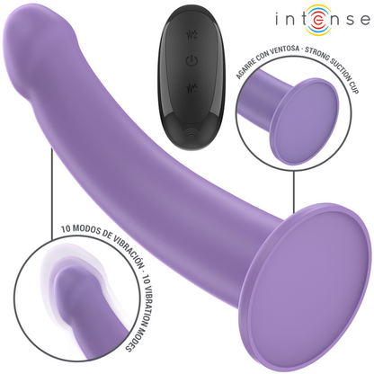 INTENSE - VIBRATORE EDDIE 17,5 CM 10 VIBRAZIONI VIOLA TELECOMANDO