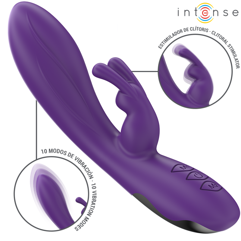 INTENSE - VIBRATORE RANDALL RABBIT 10 VIBRAZIONI VIOLA