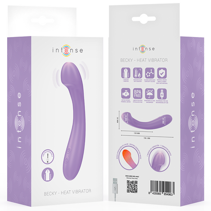 INTENSE - VIBRATORE BECKY 19 CM RISCALDABILE 7 VIBRAZIONI VIOLA