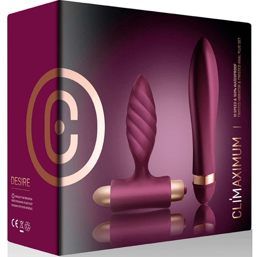 CLIMAXIMUM - DESIRE KIT VIBRATORE TWISTED + PLUG ANALE