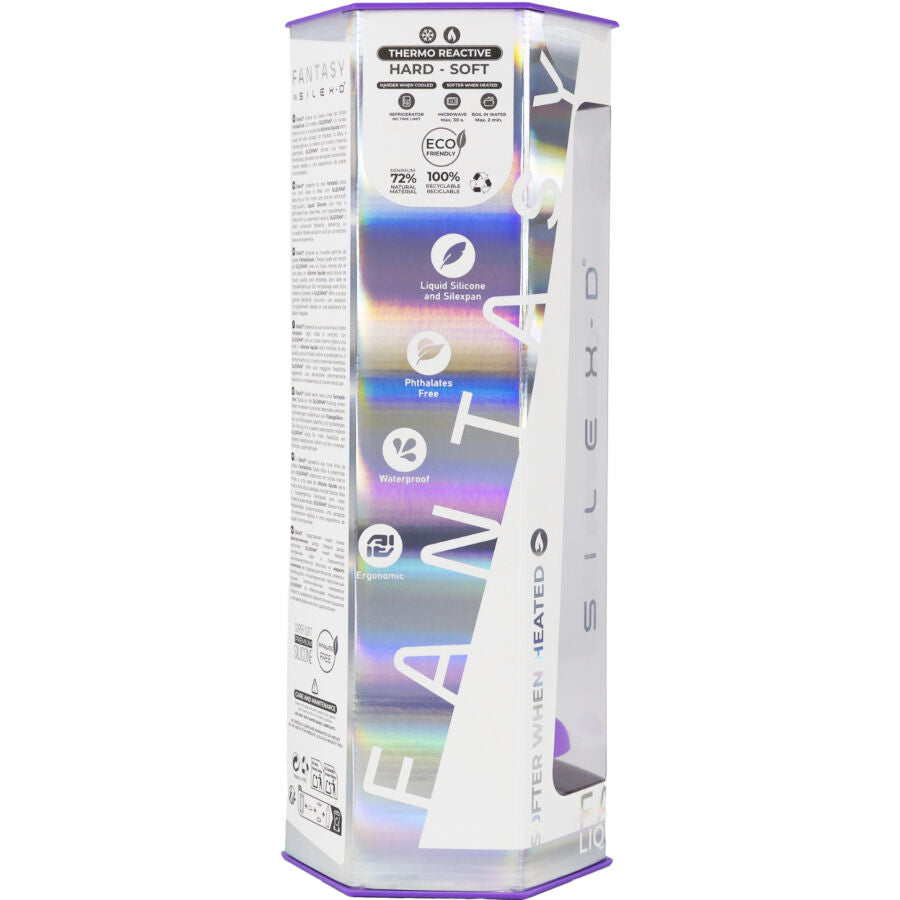 SILEXD - DILDO DA SOGNO FANTASY SILICONE LIQUIDO TERMOREATTIVO VIOLA 18,5 CM
