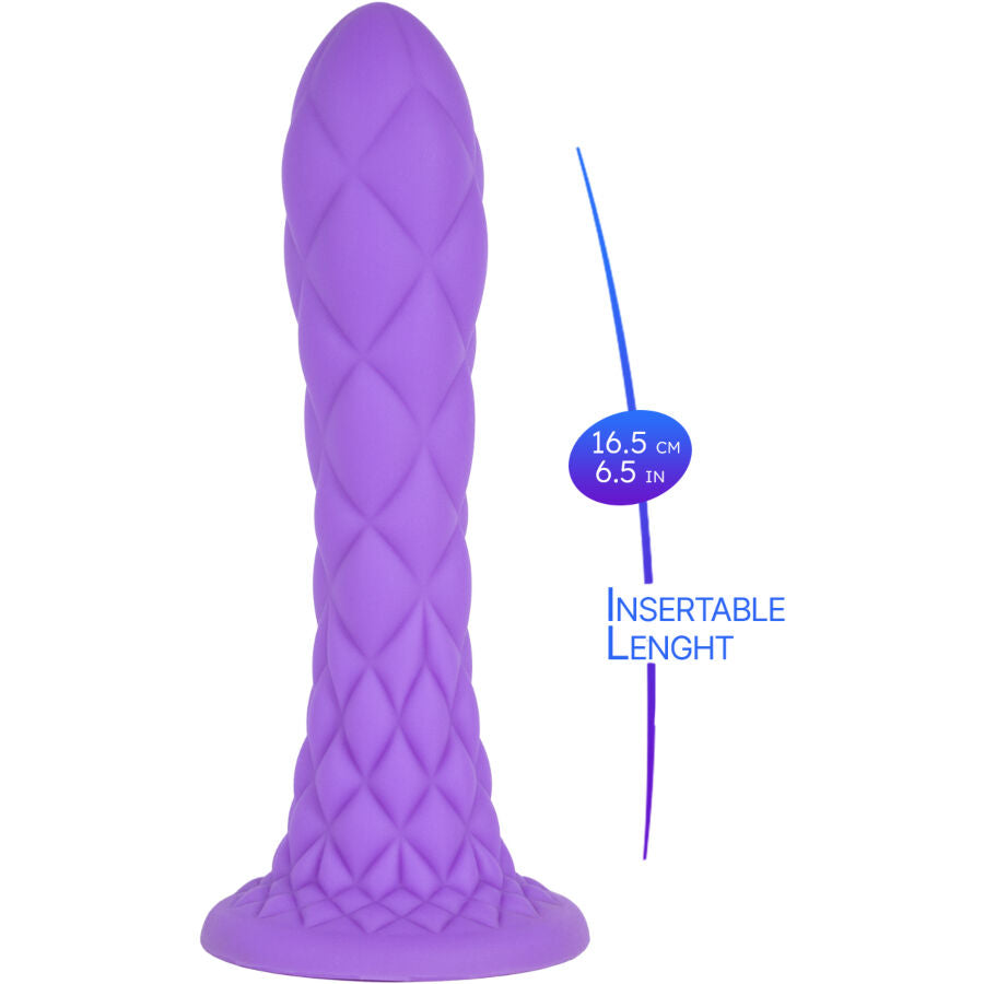 SILEXD - DILDO DA SOGNO FANTASY SILICONE LIQUIDO TERMOREATTIVO VIOLA 18,5 CM