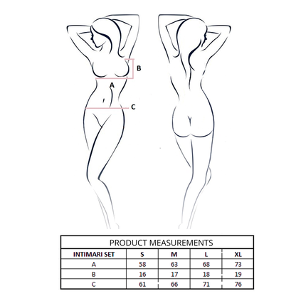 PASSION - INTIMARI REGGISENO + SLIP COMPLETO NERO S/M