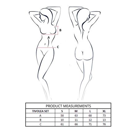 PASSION - TIVOLEA REGGISENO + PERIZOMA NERO L/XL
