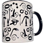 DIABLO PICANTE - TAZZA BONDAGE BIANCA CON MANICO NERO 370 ML