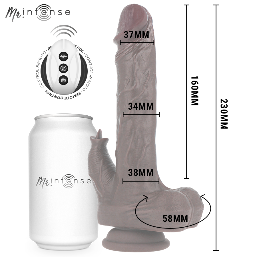 MR INTENSE - MORGAN BAMBOLA REALISTICA MULTIFUNZIONE CON VIBRAZIONE E TELECOMANDO SU E GIÙ 23 CM -O- 3,5 CM