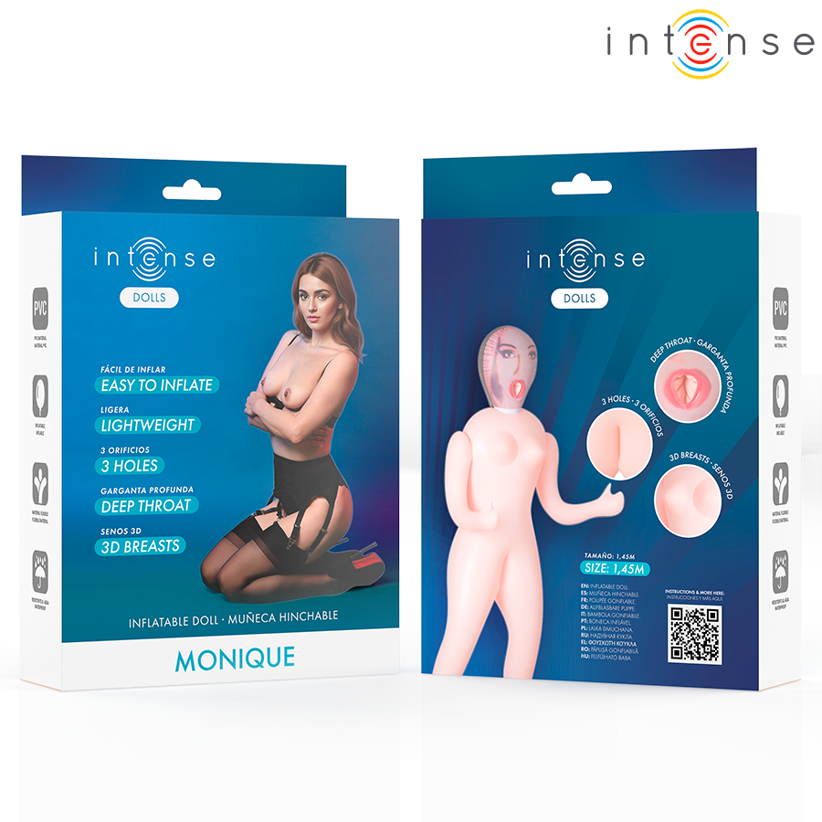 INTENSE DOLLS - MONIQUE BAMBOLA GONFIABILE CON TRE ORIFIZI