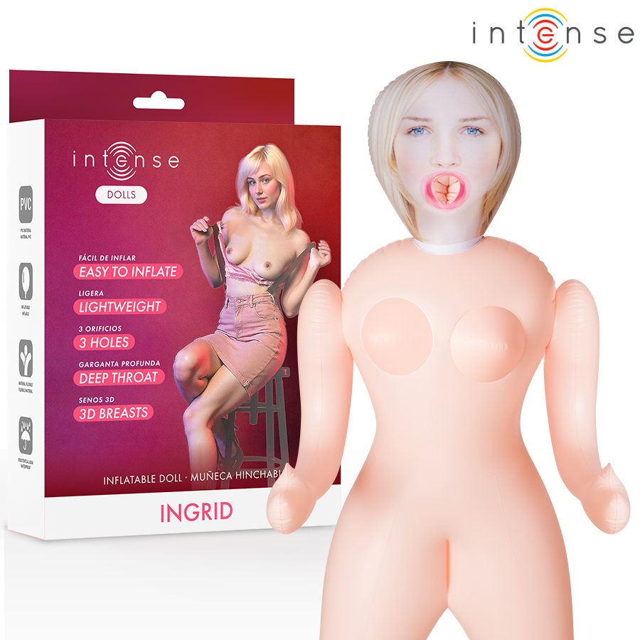 INTENSE DOLLS - BAMBOLA GONFIABILE INGRID CON TRE ORIFIZI