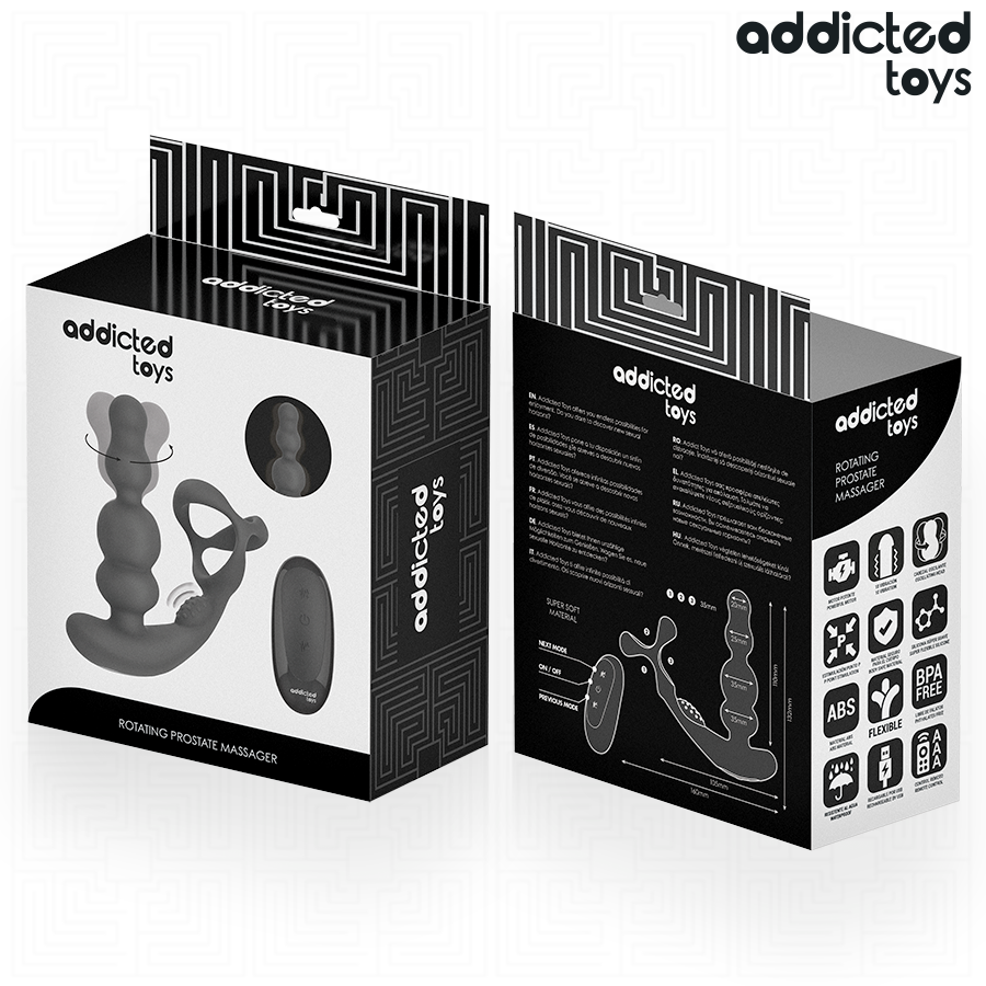 ADDICTED TOYS - MASSAGGIATORE PROSTATICO ROTANTE CON TELECOMANDO