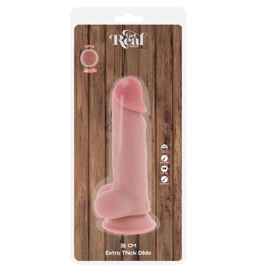 GET REAL - PENE REALISTICO DELUXE CON TESTICOLI EXTRA SPESSI 31 CM