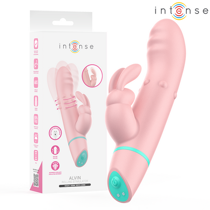 INTENSE - STIMOLATORE E VIBRATORE ROTANTE ALVIN RABBIT + OSCILLANTE