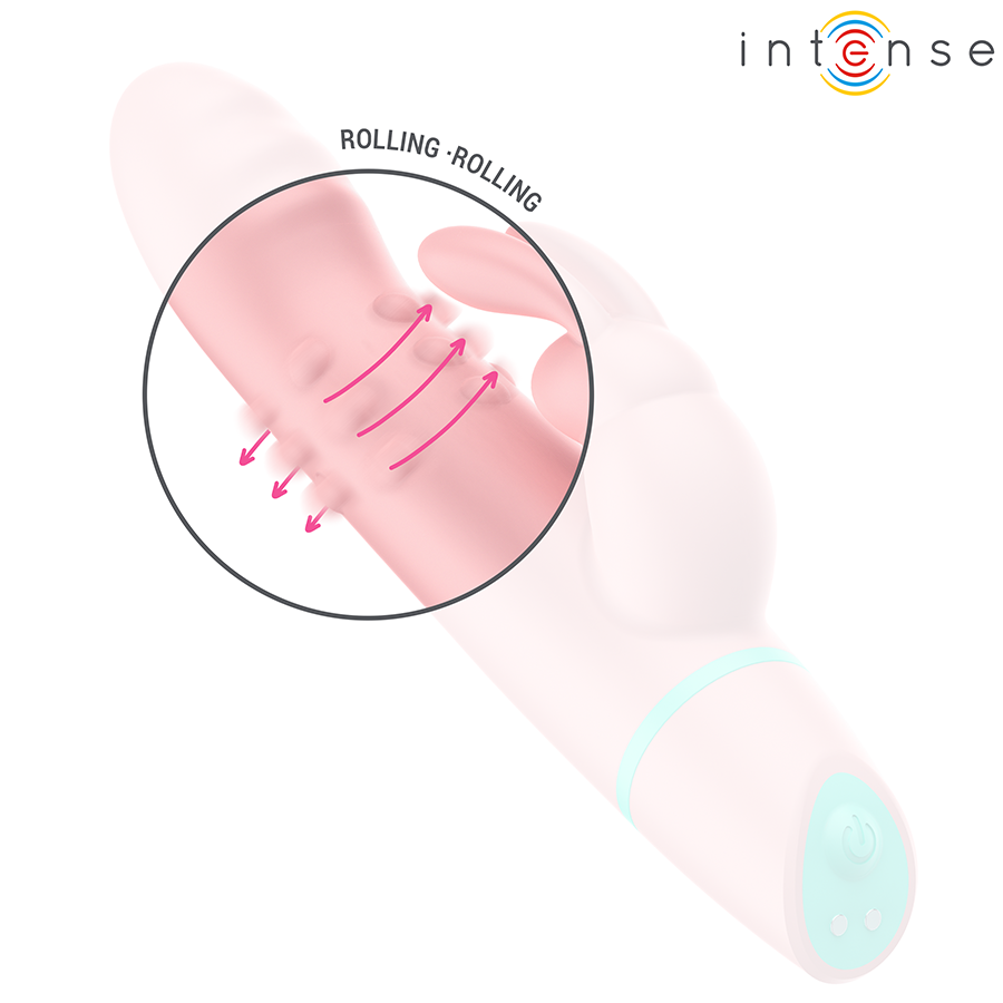 INTENSE - STIMOLATORE E VIBRATORE ROTANTE ALVIN RABBIT + OSCILLANTE