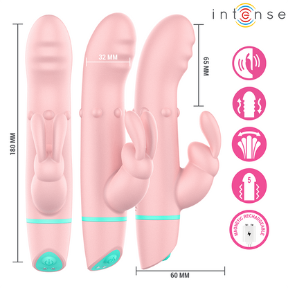 INTENSE - STIMOLATORE E VIBRATORE ROTANTE ALVIN RABBIT + OSCILLANTE