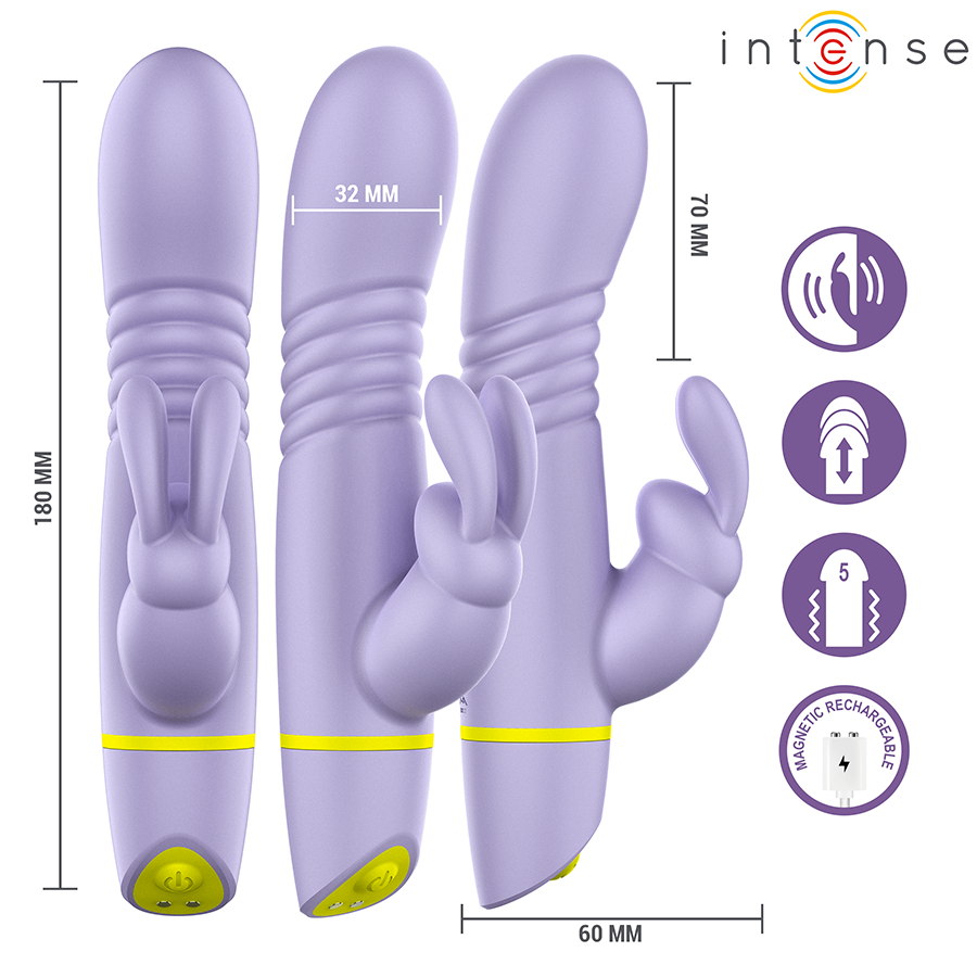 INTENSE - STIMOLATORE E VIBRATORE A SPINTA HELEN RABBIT