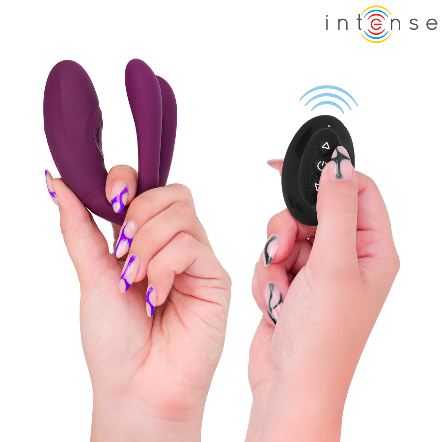 INTENSE - STIMOLATORE A MORSETTO CON VIBRAZIONE E TAPPING SANDRA CON TELECOMANDO