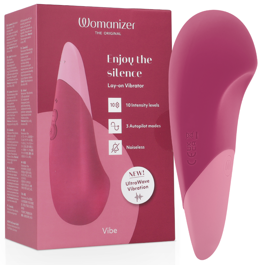 WOMANIZER - VIBE LAY-ON VIBRATORE SILENZIOSO ROSA SCURO