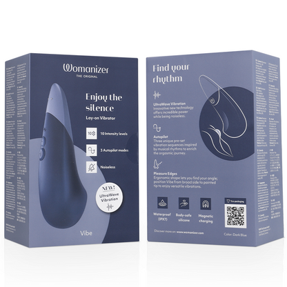 WOMANIZER - VIBE LAY-ON VIBRATORE SILENZIOSO BLU SCURO