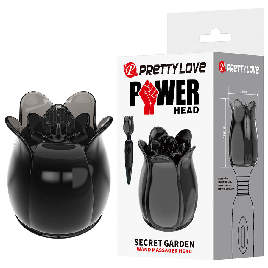 PRETTY LOVE - SECRET GARDEN TESTA DA MASSAGGIO NERA