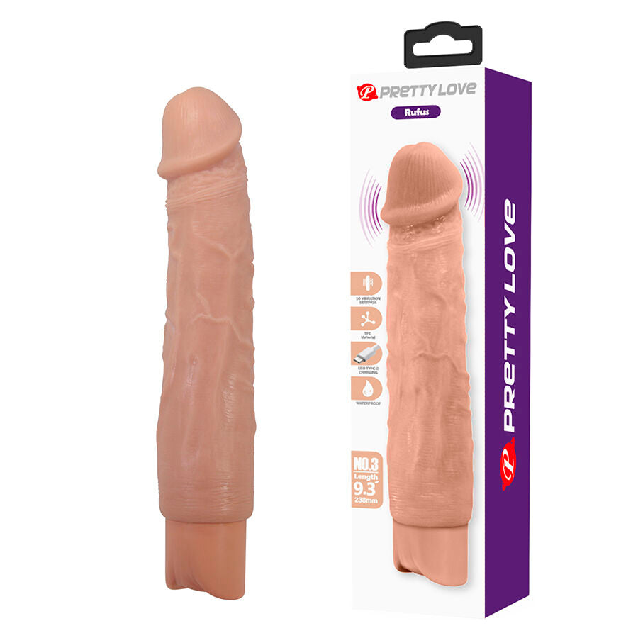 PRETTY LOVE - RUFUS VIBRATORE REALISTICO FLESSIBILE