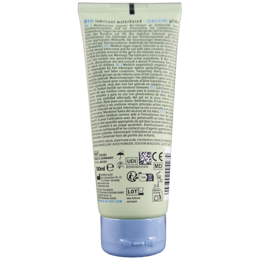 HOT - BIO LUBRIFICANTE A BASE ACQUA SENSITIV 100 ML