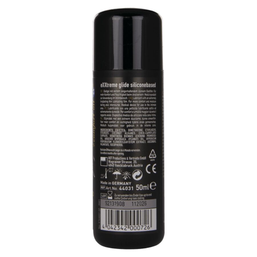 HOT - EXXTREME GLIDE LUBRIFICANTE A BASE DI SILICONE + OLIO COMFORT A+ 50 ML