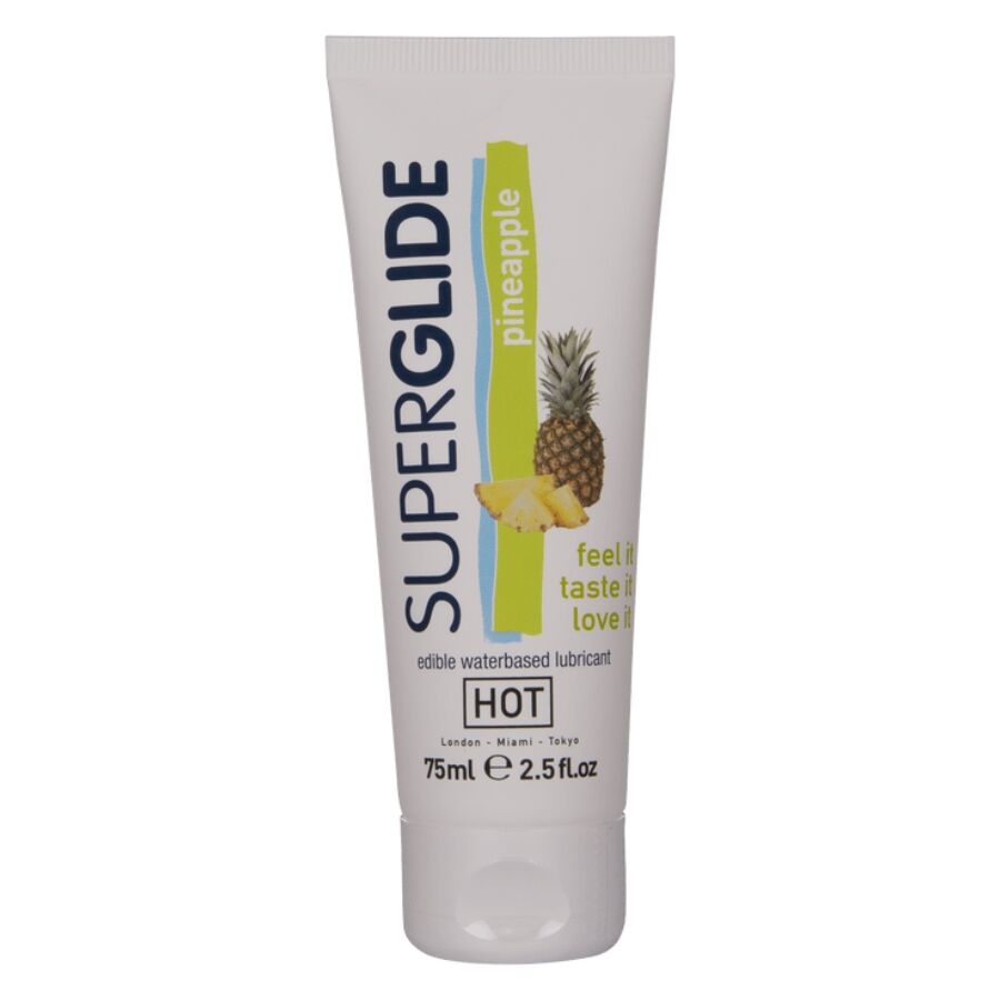 HOT - SUPERGLIDE LUBRIFICANTE COMMESTIBILI A BASE D'ACQUA ANANAS 75 ML