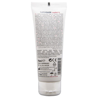 HOT - SUPERGLIDE LUBRIFICANTE COMMESTIBILI A BASE D'ACQUA LAMPONE 75 ML