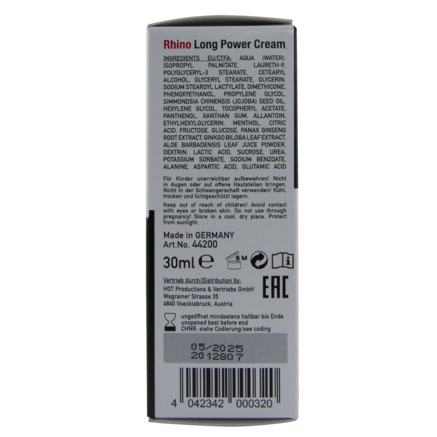 HOT - RHINO LONG POWER CREAM 30 ML
