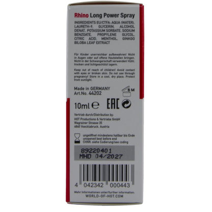 HOT - RHINO SPRAY A LUNGA POTENZA 10 ML
