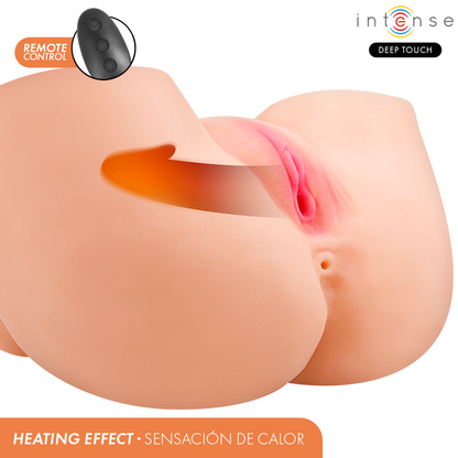 INTENSE DEEP TOUCH - MASTURBATORE VAGINALE GINGER CON EFFETTI DI ASPIRAZIONE, CALORE, VIBRAZIONE E VOCALE CON TELECOMANDO 5,3