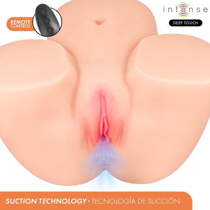 INTENSE DEEP TOUCH - MASTURBATORE VAGINALE GINGER CON EFFETTI DI ASPIRAZIONE, CALORE, VIBRAZIONE E VOCALE CON TELECOMANDO 5,3