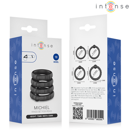 INTENSE - MICHIEL SET DI 4 ANELLI PER PENE MODELLO 10