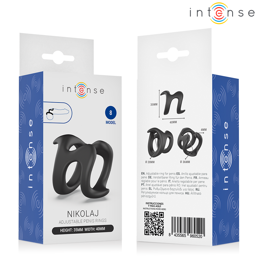 INTENSE - NIKOLAJ ANELLO PER PENE REGOLABILE MODELLO 8