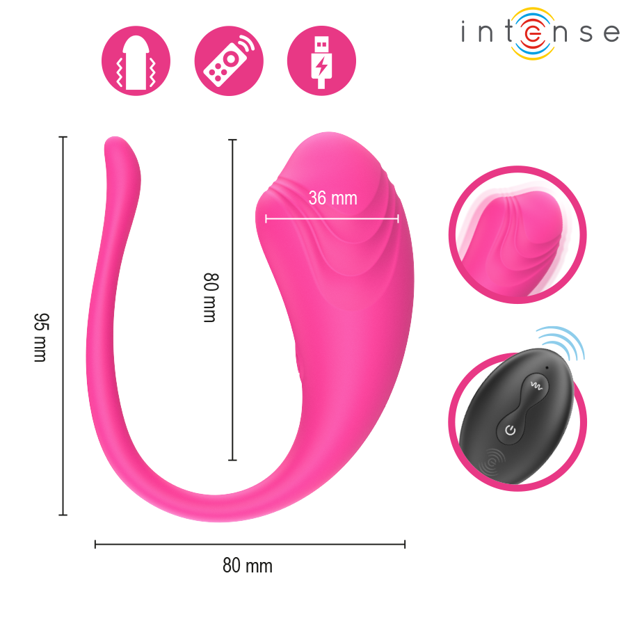 INTENSE - OLIVIA PINK UOVO VIBRANTE CON TELECOMANDO