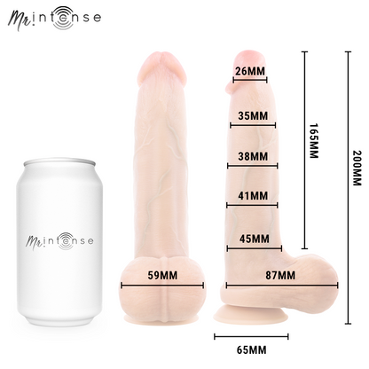 MR INTENSE - BRUCE M DILDO IN SILICONE CON TESTICOLI 20 CM -Ø- 4,5 CM