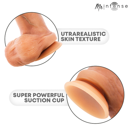MR INTENSE - BRUCE M DILDO IN SILICONE CON TESTICOLI 20 CM -Ø- 4,5 CM