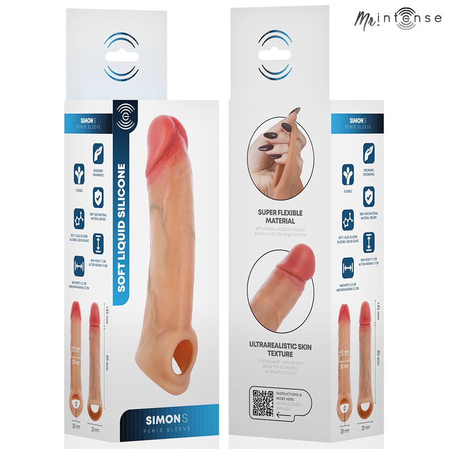 MR INTENSE - SIMON S COPRI PENE IN SILICONE 13 CM -Ø- 4 CM