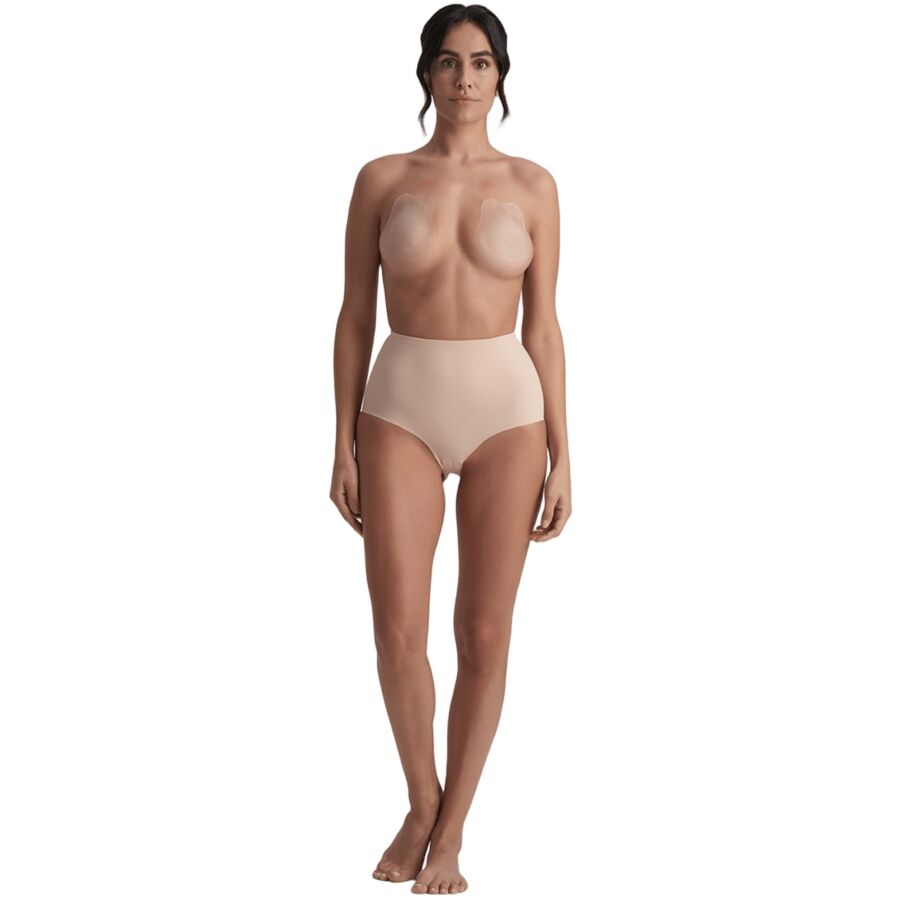 BYE-BRA - RABBIT COPAS DE SILICONA BEIGE TALLA XL